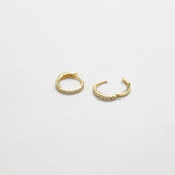 Pave Huggie Hoop Earrings