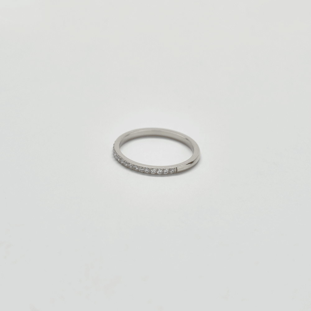 Pave Silver Stacking Ring