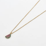 Pave Watermelon Gold Necklace