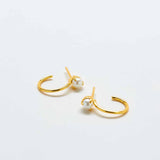 Pearl Mini Hoop Earrings