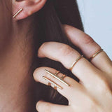 Slim Gold Bar Earrings - Best Seller