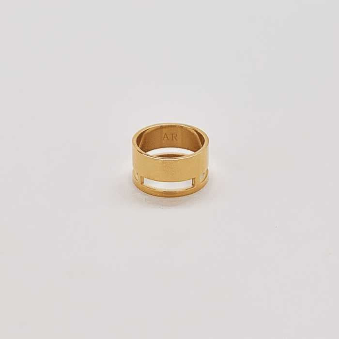 Gold Geo Wide Bar Ring - Imperfect - Admiral Row