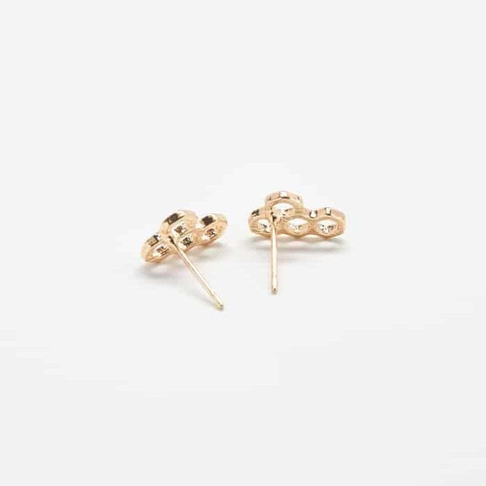 gold honeycomb stud earrings best seller 774938