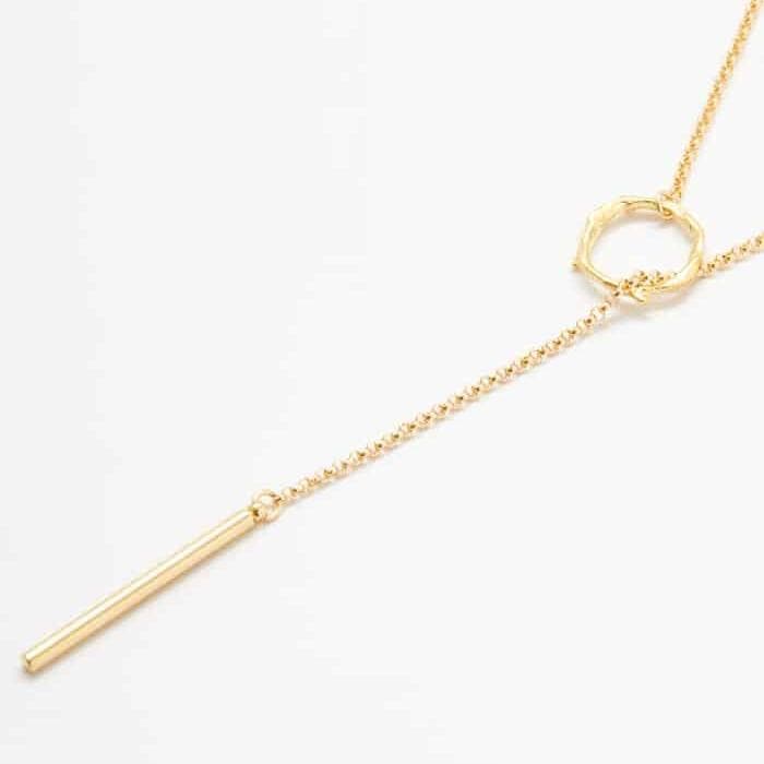 Gold Loop Lariat Necklace - Admiral Row
